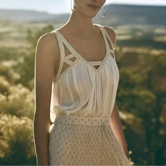 Anthropologie - Vanessa Virginia, cutwork gauze tank - Picture 13 of 14